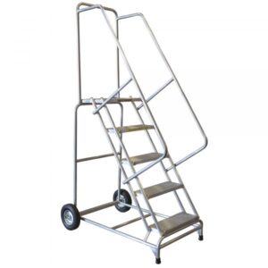 Ballymore Aluminum Rolling Ladder Overall Height 77.5in Steps 5 Material Type Aluminum Model A5SH30G-TR
