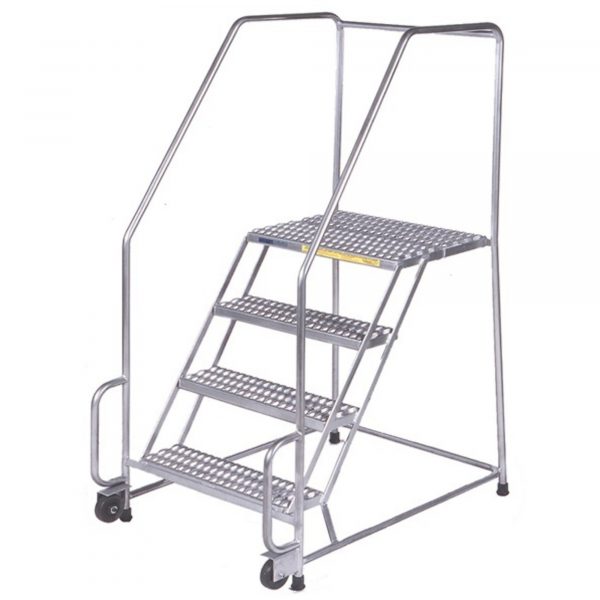 Ballymore Stainless Steel Rolling Ladder Overall Height 58.5in Steps 3 Material Type Stainless Steel Model SSTR320P
