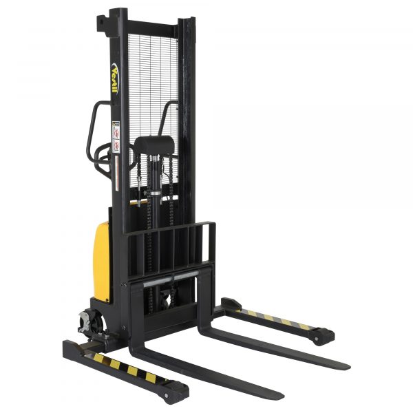 Vestil Hand Pump/DC Pallet Stacker Forklift Capacity 2000lbs Raised Height 63in Lowered Height 2.125in Model SE/HP-63-AA