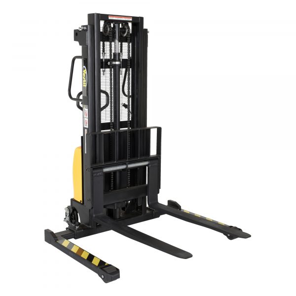 Vestil Hand Pump/DC Pallet Stacker Forklift Capacity 2000lbs Raised Height 98in Lowered Height 1.125in Model SE/HP-98-AA