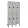 Hallowell Double Tier Premium Locker Height 78in Width 36in Color Family Gray Model U3258-2A-PL