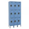 Hallowell Triple Tier Premium Locker Height 78in Width 36in Color Family Blue Model U3258-3A-MB