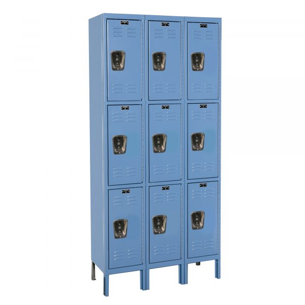 Hallowell Triple Tier Premium Locker Height 78in Width 36in Color Family Blue Model U3258-3A-MB