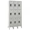Hallowell Triple Tier Premium Locker Height 78in Width 36in Color Family Gray Model U3228-3A-PL