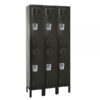 Hallowell Double Tier Premium Locker Height 78in Width 36in Color Family Black Model U3228-2A-ME