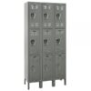Hallowell Triple Tier Premium Locker Height 78in Width 36in Color Family Dark Gray Model U3228-3A-HG