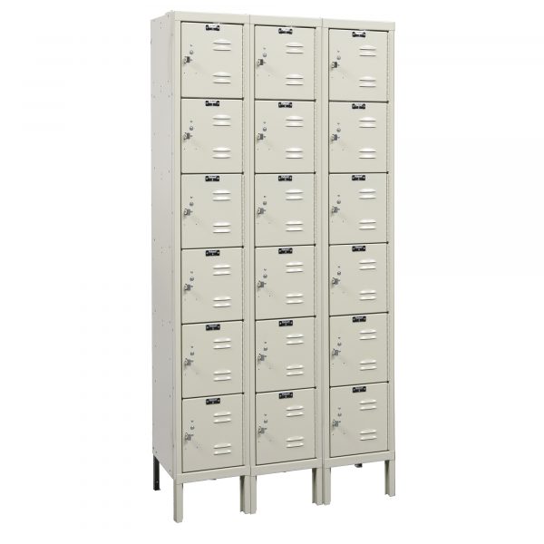 Hallowell Six Tier Premium Locker Height 78in Width 36in Color Family Tan Model U3258-6PT