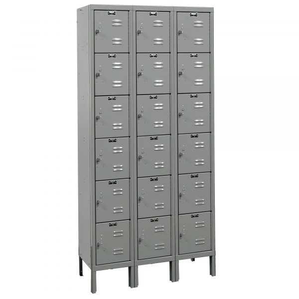 Hallowell Six Tier Premium Locker Height 78in Width 36in Color Family Dark Gray Model U3288-6HG