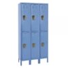 Hallowell Double Tier Premium Locker Height 78in Width 36in Color Family Blue Model U3288-2MB