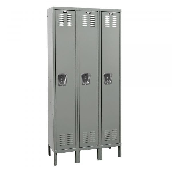 Hallowell Single Tier Premium Locker Height 78in Width 45in Color Family Dark Gray Model U3548-1HG