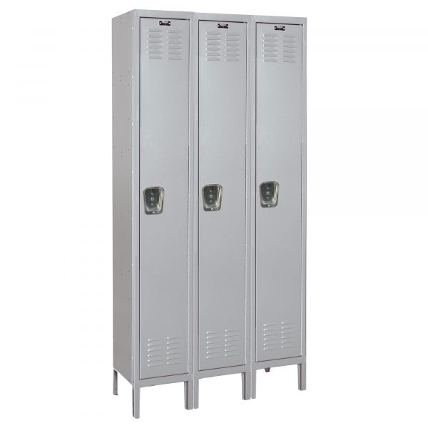 Hallowell MedSafe Anti-Microbial Locker Height 78in Width 45in Color Family Gray Model UMS3588-1PL-AM