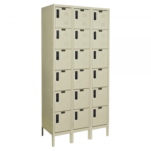 Hallowell DigiTech Electronic Locker Height 78in Width 36in Color Family Tan Model UEL3288-6PT