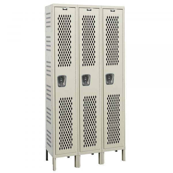 Hallowell Single Tier Heavy-Duty Ventilated Locker Height 78in Width 45in Color Family Tan Model U3588-1HDV-PT