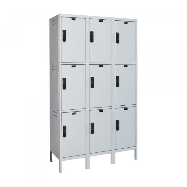 Hallowell 3-tier Laptop/Backpack Locker Height 78in Width 54in Color Family Gray Model UELBP3888-3A-PL