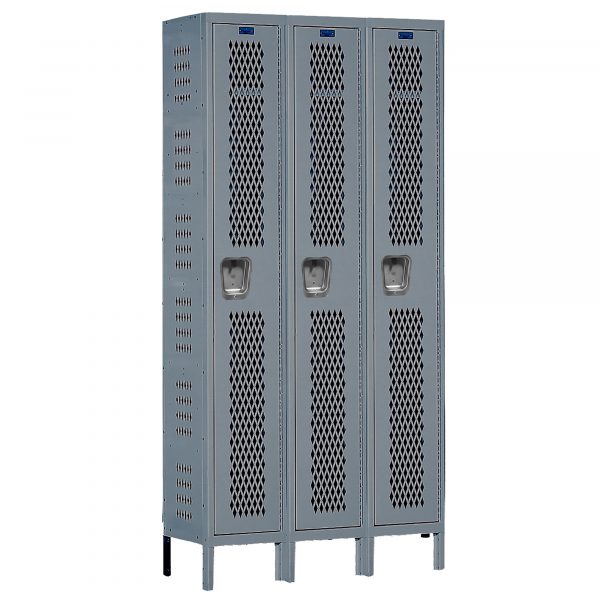Hallowell Single Tier Heavy-Duty Ventilated Locker Height 78in Width 45in Color Family Dark Gray Model U3518-1HDV-HG