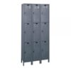Hallowell Triple Tier Value Max Locker Height 78in Width 36in Color Family Dark Gray Model UH3258-3A-HG