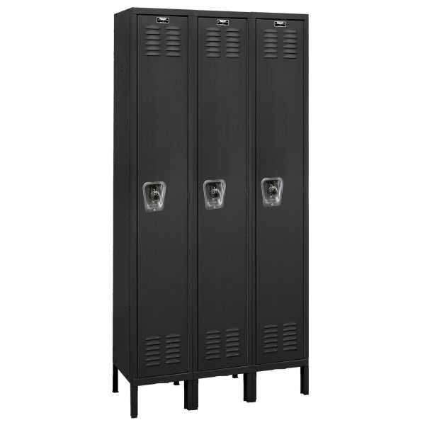 Hallowell Single Tier ReadyBuilt Locker Height 78in Width 36in Color Family Black Model URB3228-1A-ME