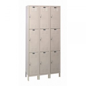 Hallowell Triple Tier Value Max Locker Height 78in Width 36in Color Family Tan Model UH3288-3A-PT