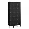 Hallowell Six Tier ReadyBuilt Locker Height 78in Width 36in Color Family Black Model URB3288-6A-ME