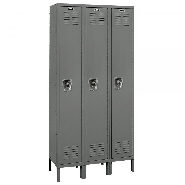 Hallowell Single Tier ReadyBuilt Locker Height 78in Width 36in Color Family Dark Gray Model URB3228-1A-HG