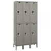 Hallowell Double Tier ReadyBuilt Locker Height 78in Width 36in Color Family Dark Gray Model URB3228-2A-HG