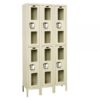 Hallowell Double Tier Safety-View Locker Height 78in Width 36in Color Family Tan Model USV3228-2A-PT