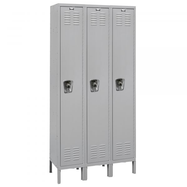 Hallowell Single Tier ReadyBuilt Locker Height 78in Width 36in Color Family Gray Model URB3288-1A-PL