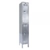Hallowell Double Tier Stainless Steel Locker Height 78in Width 12in Color Family Silver Model USS1288-2