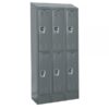 Hallowell Double Tier ReadyBuilt Locker Height 84in Width 36in Color Family Dark Gray Model URB3288-2ASB-HG