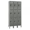 Hallowell Triple Tier ReadyBuilt Locker Height 78in Width 36in Color Family Dark Gray Model URB3258-3A-HG