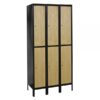 Hallowell Double Tier Metal-Wood Hybrid Locker Height 78in Width 36in Color Family Black Model UW3288-2A-MEW