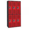 Hallowell Double Tier PE / Gym Locker Height 72in Width 12in Color Family Black Model AWA282-222MR