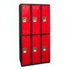 Hallowell Double Tier Black Tie Locker Height 72in Width 12in Color Family Black Model U3282-2MR
