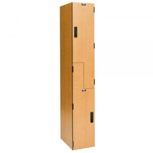 Hallowell Z-Tier VersaMax Phenolic Locker Height 72in Width 12in Color Family Brown Model PHL1282-ZA-E-FA