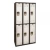 Hallowell Double Tier Black Tie Locker Height 72in Width 12in Color Family Black Model U3282-2MP
