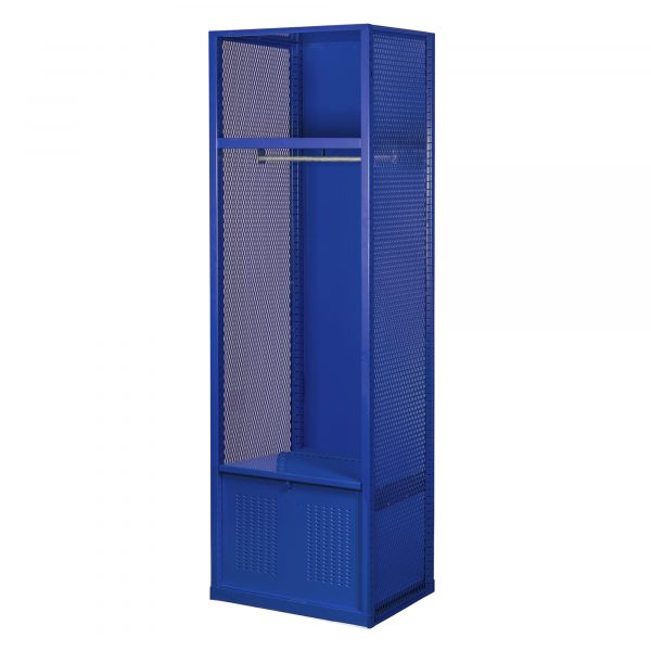 Hallowell Welded Sport Locker Height 74.75in Width 24in Color Family Blue Model WSNF442-1C-GS