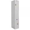 Hallowell Z-Tier MedSafe AquaMax Anitmicrobial Plastic Locker Height 72in Width 12in Color Family White Model MSPL1282-ZA-WE