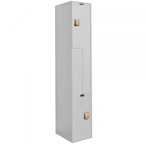 Hallowell Z-Tier MedSafe AquaMax Anitmicrobial Plastic Locker Height 72in Width 12in Color Family White Model MSPL1282-ZA-WE