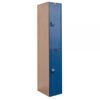 Hallowell Double Tier AquaMax Plastic Locker Height 72in Width 12in Color Family Blue Model HPL1282-2A-TB