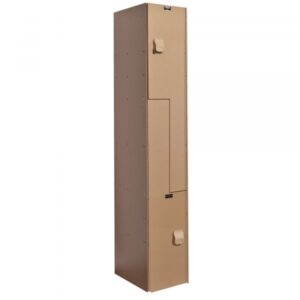 Hallowell Z-Tier AquaMax Plastic Locker Height 72in Width 12in Color Family Tan Model HPL1282-ZA-TE