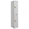 Hallowell Double Tier MedSafe AquaMax Anitmicrobial Plastic Locker Height 72in Width 12in Color Family White Model MSPL1282-2A-WE