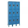 Hallowell Triple Tier ReadyBuilt Locker Height 78in Width 36in Color Family Blue Model URB3228-3A-MB