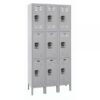 Hallowell Triple Tier ReadyBuilt Locker Height 78in Width 36in Color Family Gray Model URB3228-3A-PL