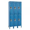 Hallowell Double Tier ReadyBuilt Locker Height 78in Width 36in Color Family Blue Model URB3258-2A-MB