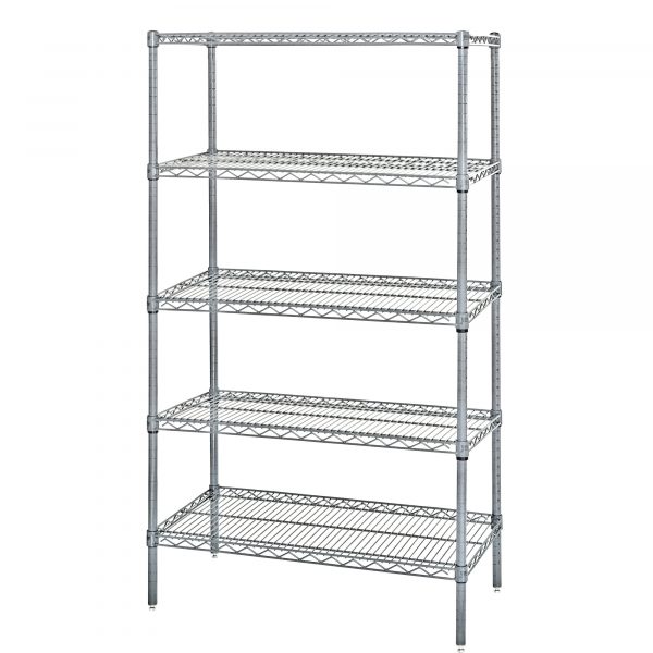 Quantum Wire 5 Shelf Add-On Kit Stainless Steel 74in Height 74in Width 21in Depth 72in Model WR74-2172S-5