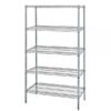 Quantum Wire 5 Shelf Add-On Kit Stainless Steel 86in Height 86in Width 21in Depth 36in Model WR86-2136S-5