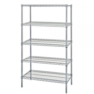 Quantum Wire 5 Shelf Add-On Kit Stainless Steel 86in Height 86in Width 24in Depth 48in Model WR86-2448S-5