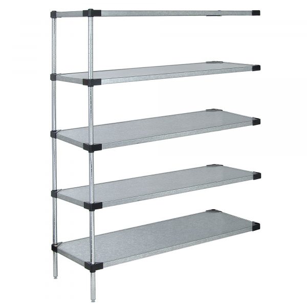 Quantum Galvanized 5 Solid Shelf Add-On Kit 54in Height 54in Width 24in Depth 54in Model AD54-2454SG-5