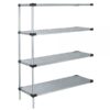 Quantum Galvanized 4 Solid Shelf Add-On Kit 86in Height 86in Width 24in Depth 72in Model AD86-2472SG