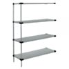 Quantum Stainless Steel 4 Solid Shelf Add-On Kit 86in Height 86in Width 18in Depth 72in Model WRSAD4-86-1872SS